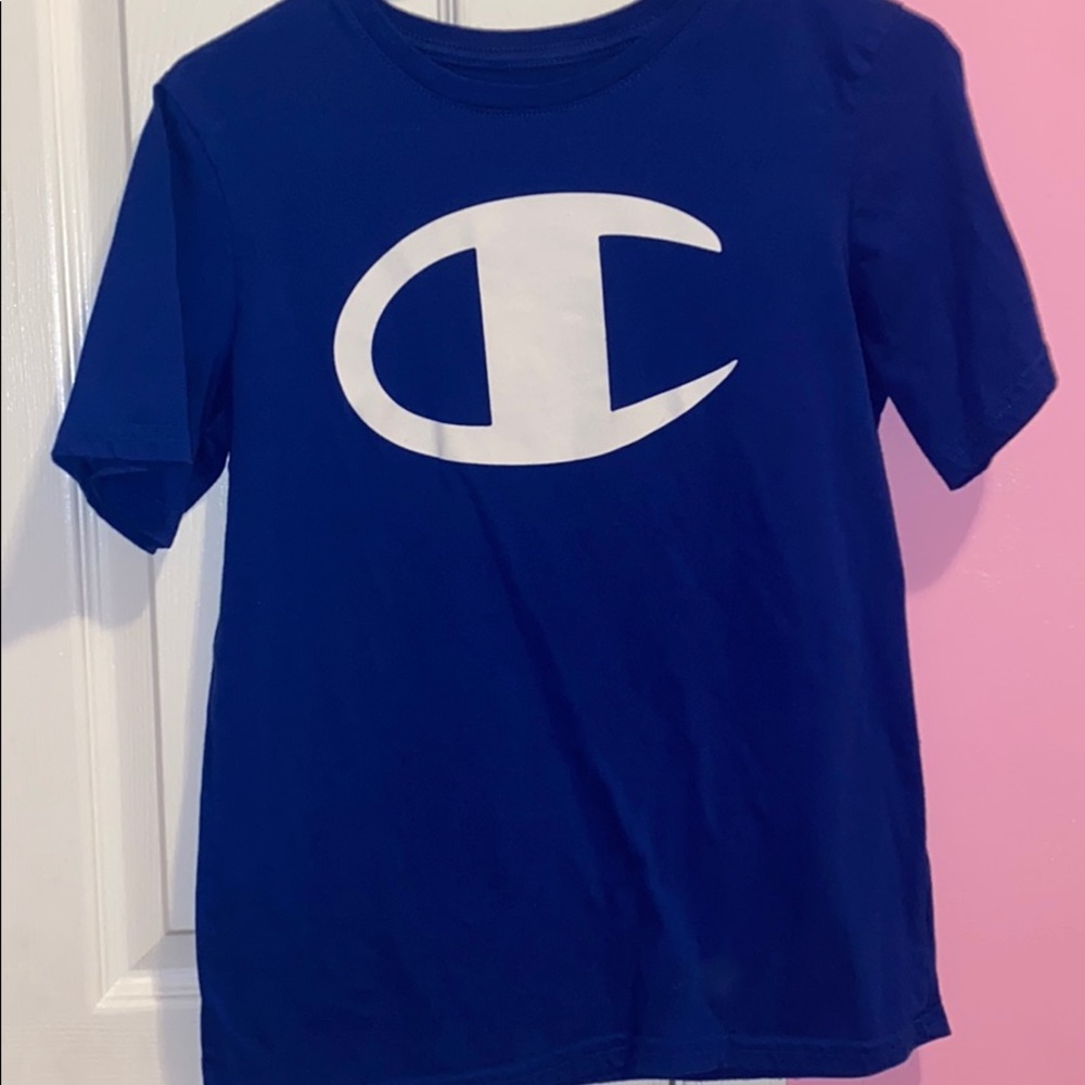 Blue Champion shirt